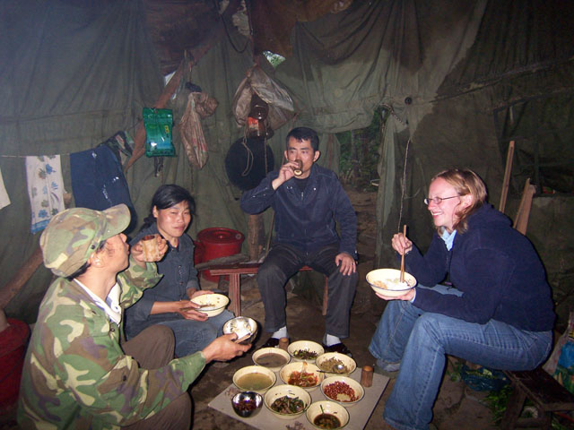 A Meal at the Research Camp