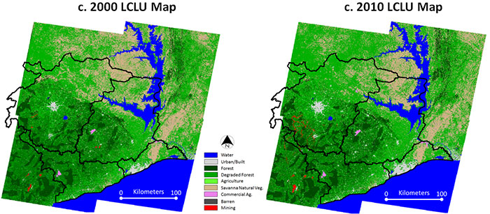 LCLU for 2000 and 2010