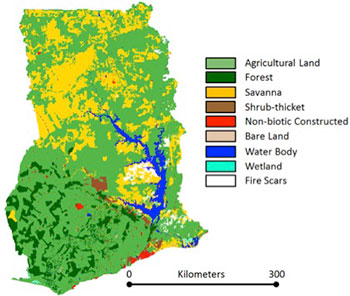 Land cover image of Accra, Ghana