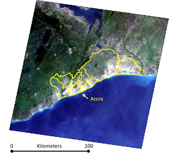 LandSAT image of Accra, Ghana