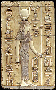 Hieroglyphic showing the goddess Isis